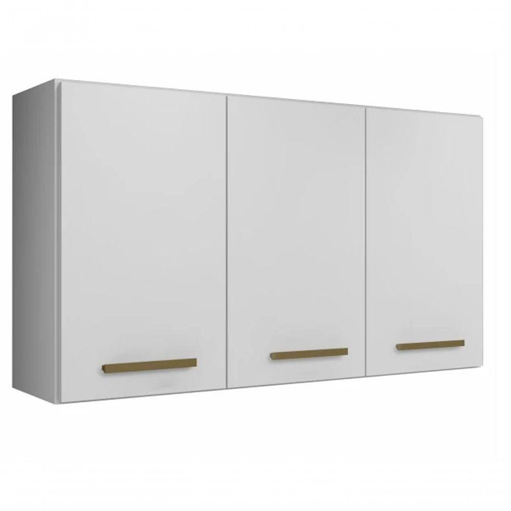 Armário Aéreo Etios 3 Portas Kaiki Móveis - Branco - 1