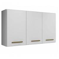 Armário Aéreo Etios 3 Portas Kaiki Móveis - Branco - 1