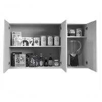 Armário Aéreo Etios 3 Portas Kaiki Móveis - Branco - 3