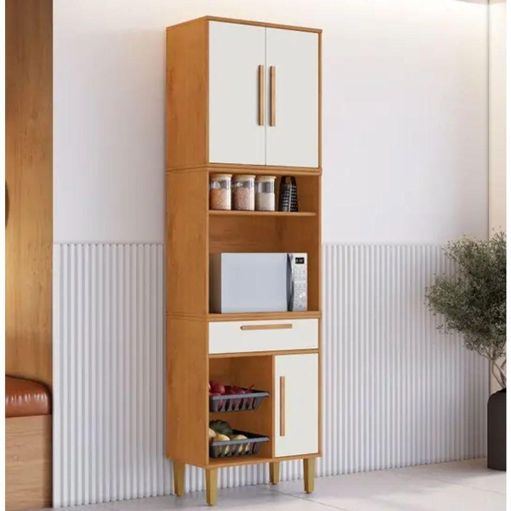 Torre Quente Lorena C/ Fruteira Kaiki Móveis - Nature/off - 2