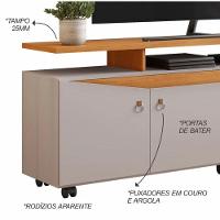 Rack Elogio Para Tv Até 65" Jcm Movelaria Off/cinamomo - 5