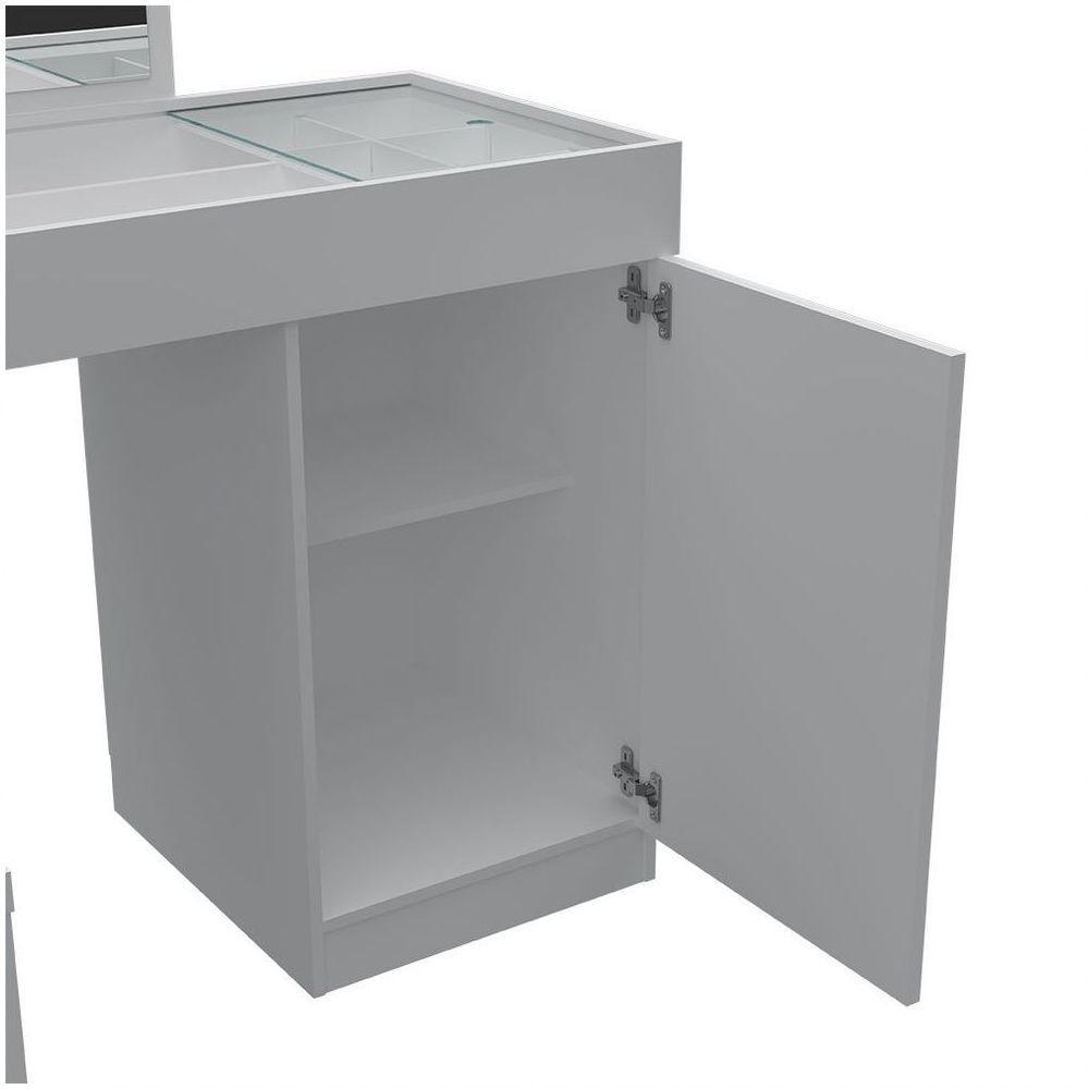 Escrivaninha Penteadeira Mobler Princesa Branco Com Fosco - 4