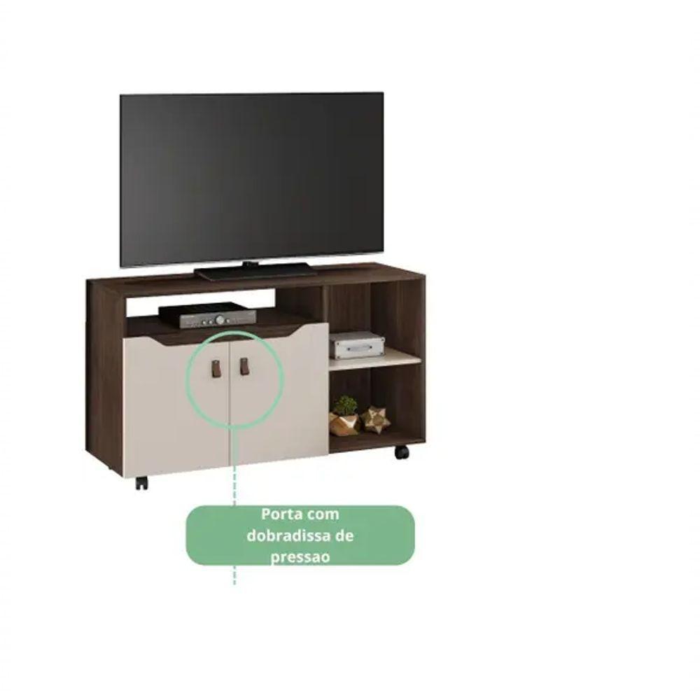 Rack Seleto Para Tv Até 49" Jcm Movelaria - Café Soft/off - 3