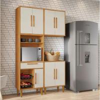 Cozinha Lorena 7 Pts C/ Fruteira Kaiki Móveis - Nature/off - 1