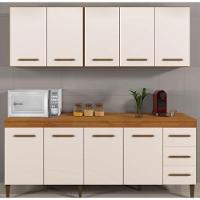 Cozinha Completa Atenas 9 Portas 3 Gavetas Kaiki Móveis - Nature/off - 1