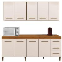 Cozinha Completa Atenas 9 Portas 3 Gavetas Kaiki Móveis - Nature/off - 2