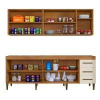 Cozinha Completa Atenas 9 Portas 3 Gavetas Kaiki Móveis - Nature/off - 3