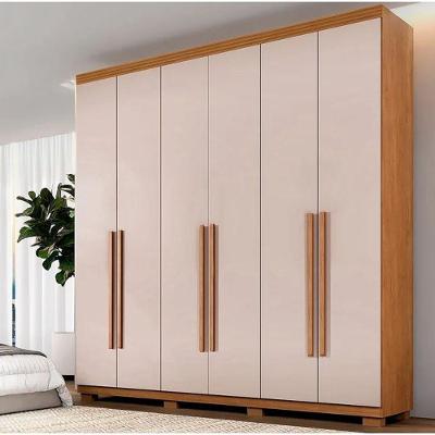 Guarda Roupa Casal Moscou 6 Portas Cinamomo-off 100% MDF Benetil Móveis