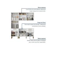 Cozinha Completa 10 Portas 3 Gavetas Com Fruteira Lorena Kaiki Móveis - Branco - 6