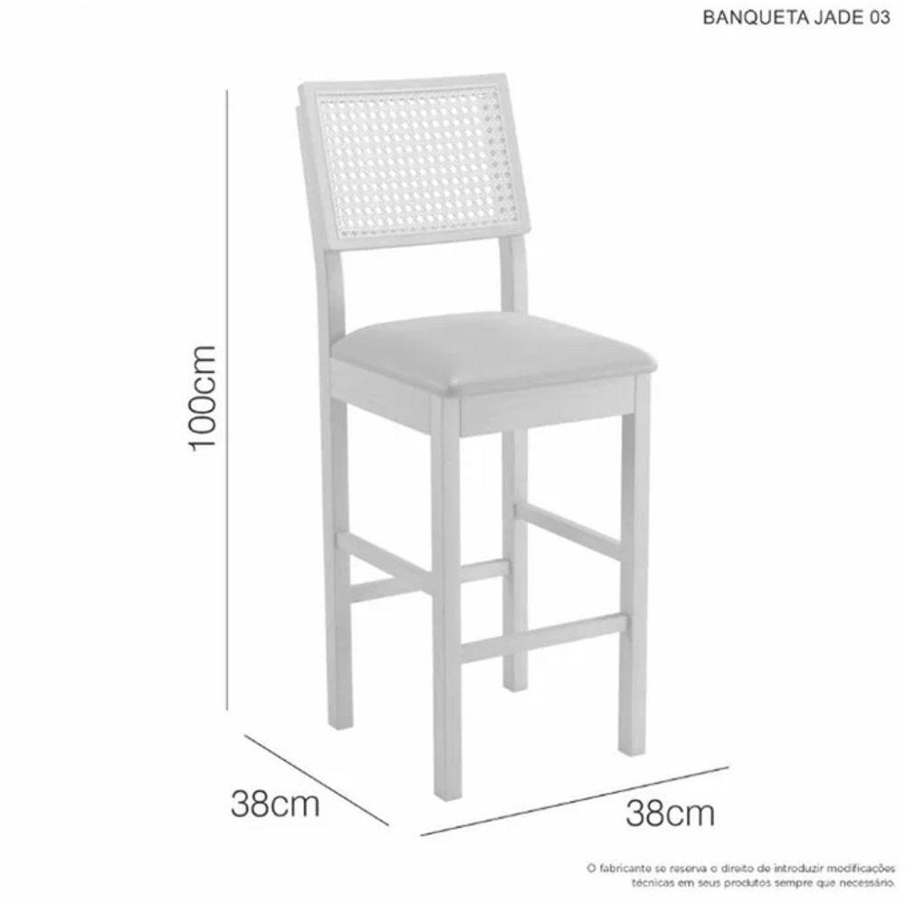 Mesa Bistrô Simpatia 4 Banquetas Jade Tela Jcm Cinamomo - 3