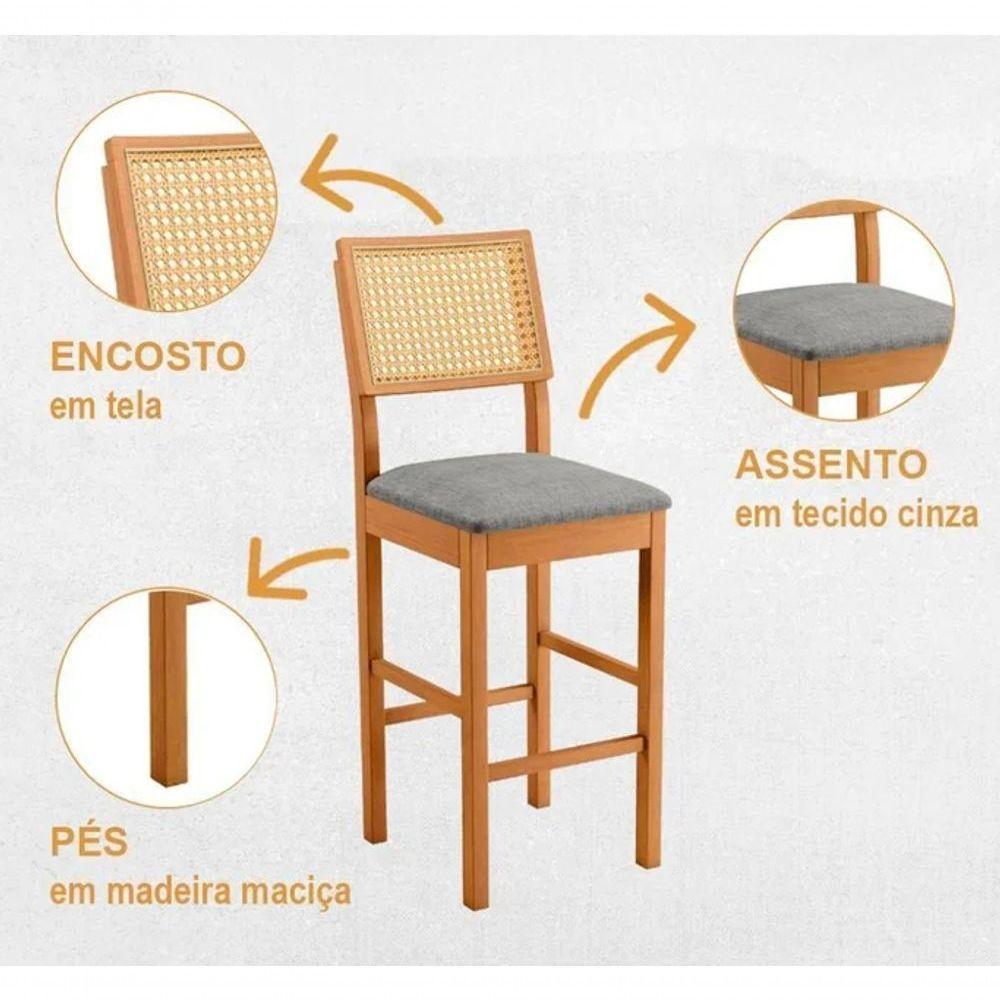 Mesa Bistrô Simpatia 4 Banquetas Jade Tela Jcm Cinamomo - 5