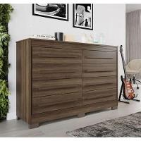 Cômoda Califórnia 8 Gavetas 100% Mdf Imbuia - Benetil - 1