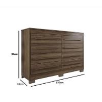 Cômoda Califórnia 8 Gavetas 100% Mdf Imbuia - Benetil - 3
