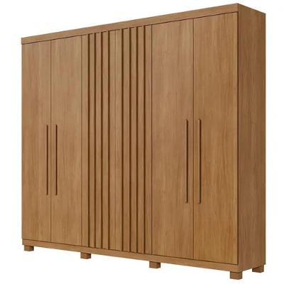 Guarda Roupa Casal Millano 6 Portas Ripadas Cinamomo 100% MDF Benetil Móveis