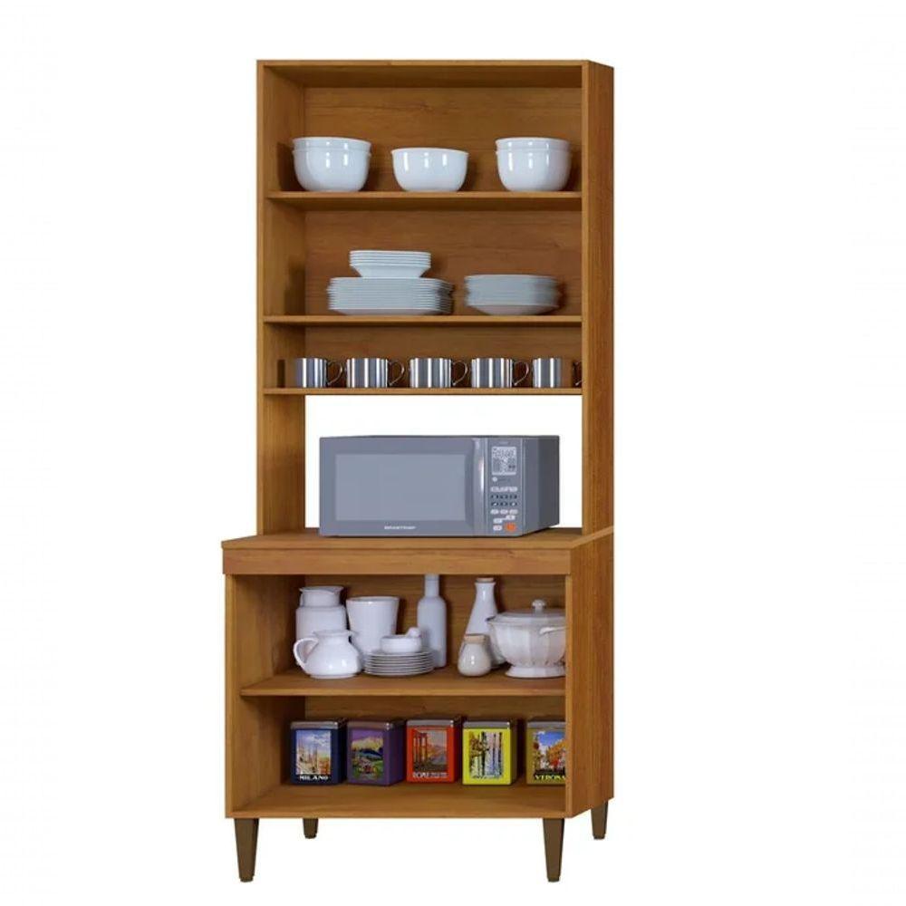 Paneleiro Torre Quente Atenas 4 Portas Kaiki Móveis - Nature/off - 2