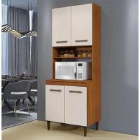 Paneleiro Torre Quente Atenas 4 Portas Kaiki Móveis - Nature/off - 1