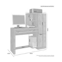 Escrivaninha Aroeira 1 Porta Com Chave Jcm - Cinamomo - 3