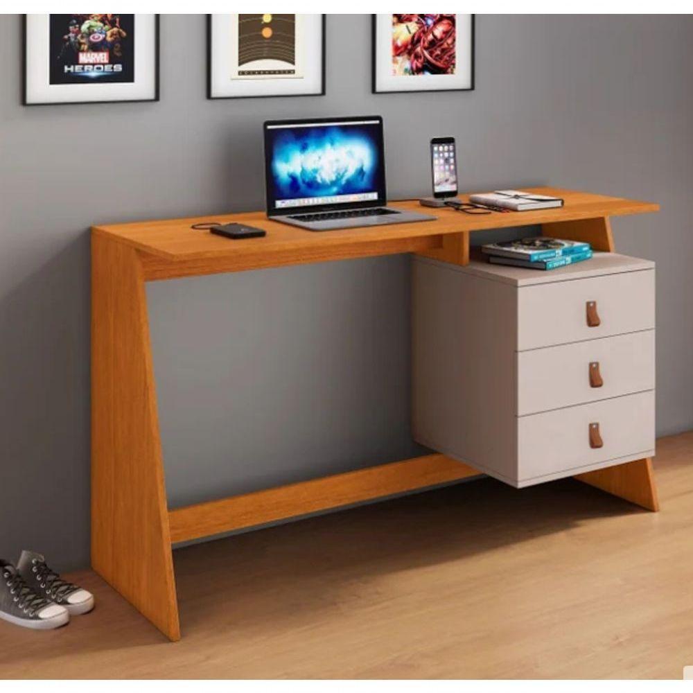 Escrivaninha Gaby Jcm Movelaria - Cinamomo/off - 1