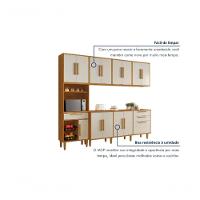 Cozinha Lorena 14 Portas Fruteira Kaiki Móveis - Nature/off - 6