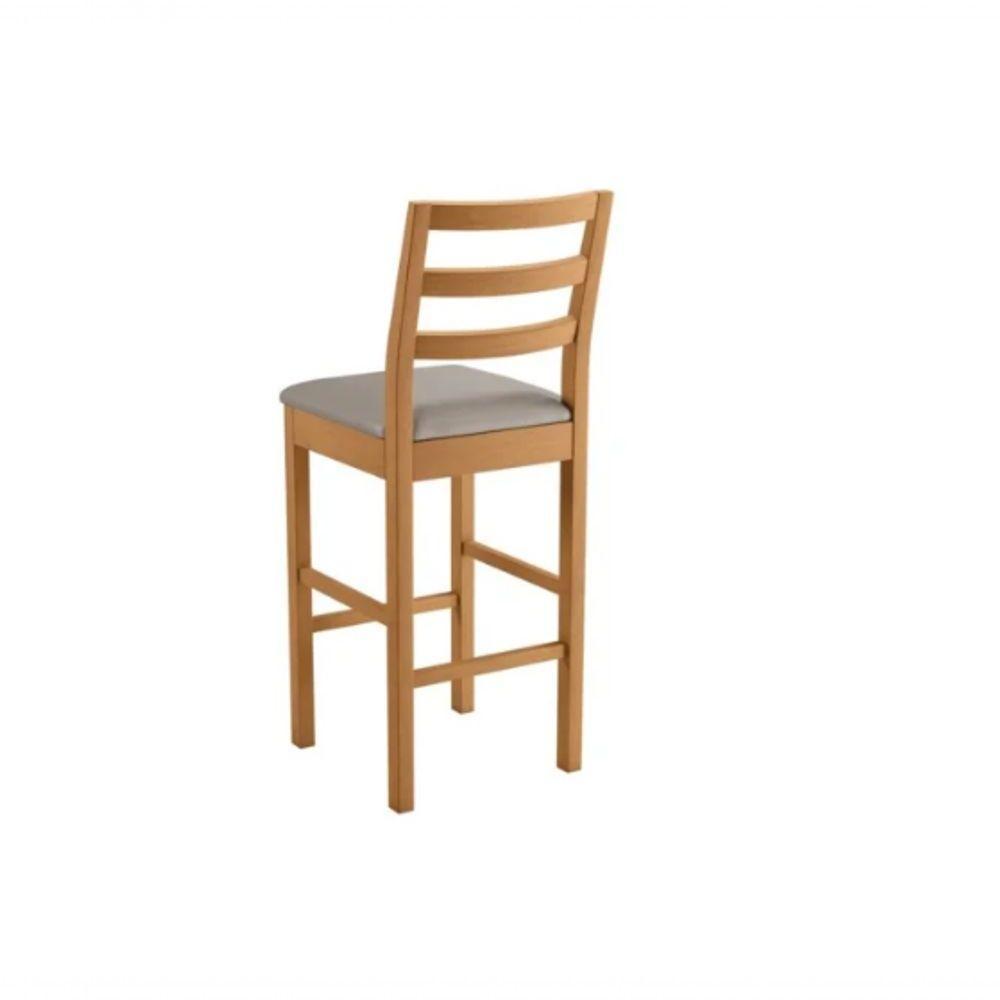 Banqueta Jade 02 Madeira Maciça Jolie Cinza Jcm Movelaria - 2