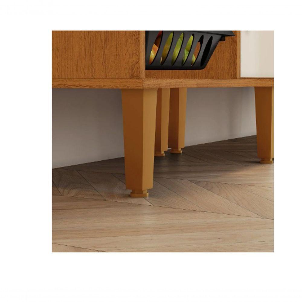 Cozinha Completa 10 Portas 3 Gavetas Com Fruteira Lorena Kaiki Móveis - Nature/off White - 6