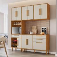 Cozinha Completa 10 Portas 3 Gavetas Com Fruteira Lorena Kaiki Móveis - Nature/off White - 1