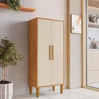 Armário Multiuso 2 Portas 3 Prateleira Paraná Kaiki Móveis - Nature/off - 1