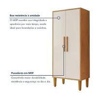 Armário Multiuso 2 Portas 3 Prateleira Paraná Kaiki Móveis - Nature/off - 3