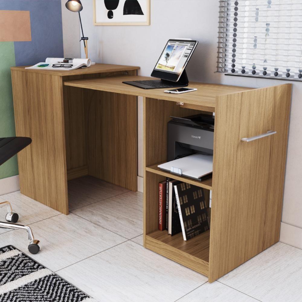 Escrivaninha Mesa Retrátil Mt105 100% Mdf Decibal Naturalle - 1