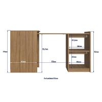 Escrivaninha Mesa Retrátil Mt105 100% Mdf Decibal Naturalle - 3