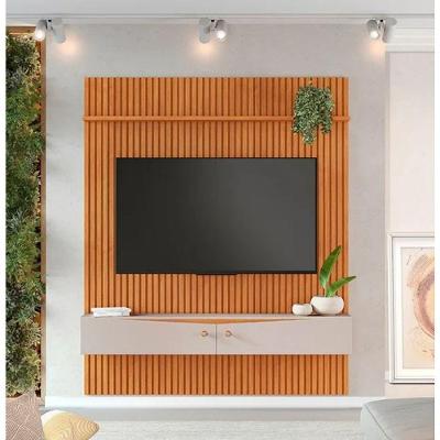 Painel Riso Ripado 2,18x1,82cm Com Nicho Jcm Cinamomo/off
