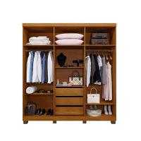 Guarda Roupa Milão 6 Portas 100% Mdf Benetil Móveis - Cinamomo/off - 2