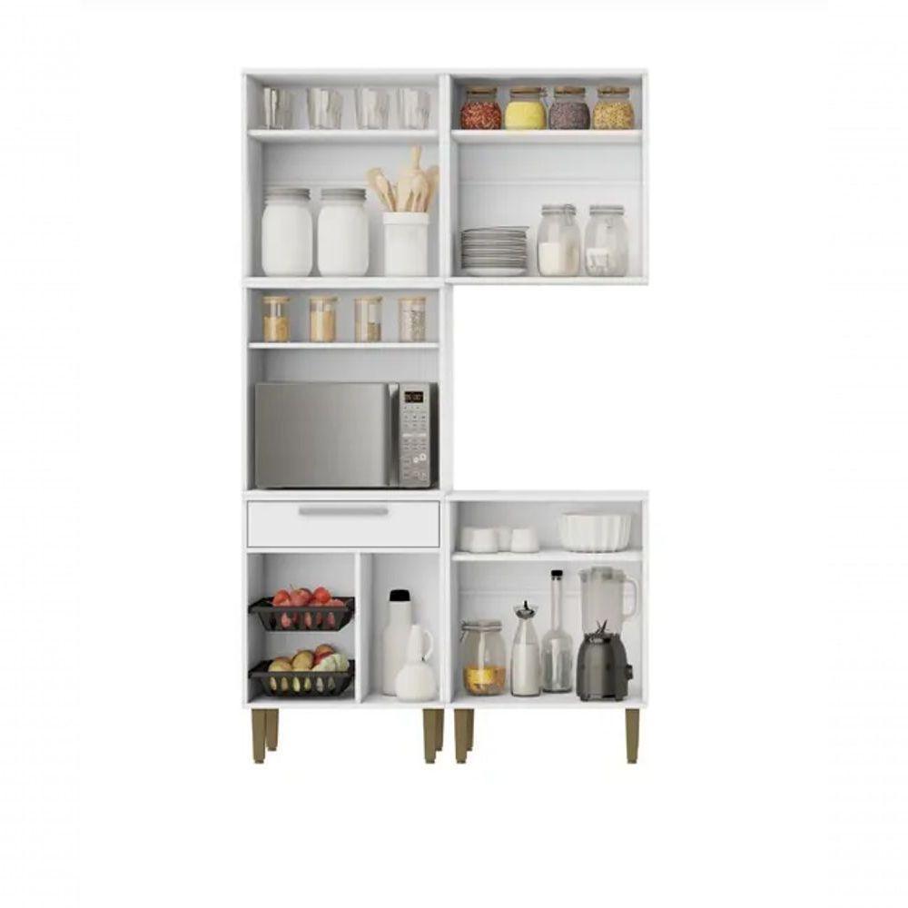 Cozinha Lorena 7 Pts C/ Fruteira Kaiki Móveis - Branco - 2