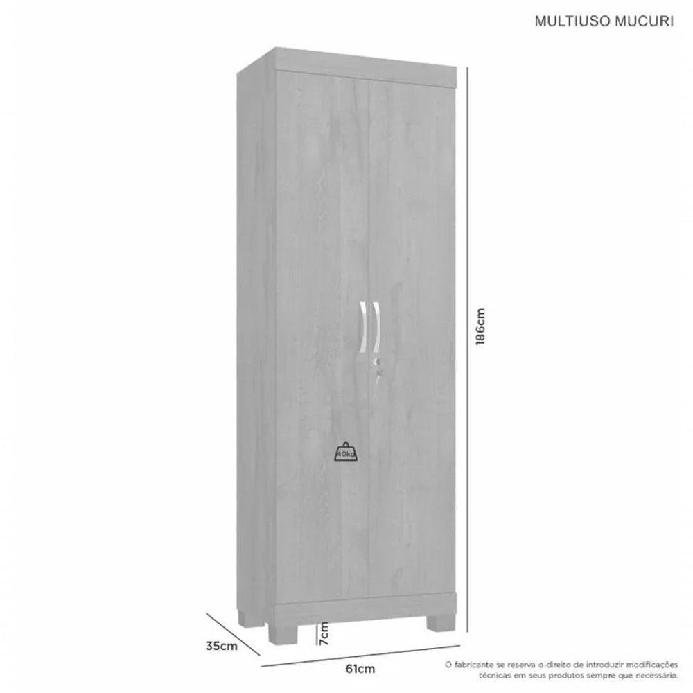 Multiuso Mucuri 2 Portas Com Chave Jcm - Cinamomo/off - 3