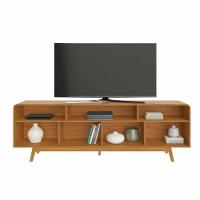 Rack Com Painel Tv 70" Cristal Jcm Movelaria - Cinamomo/off - 6