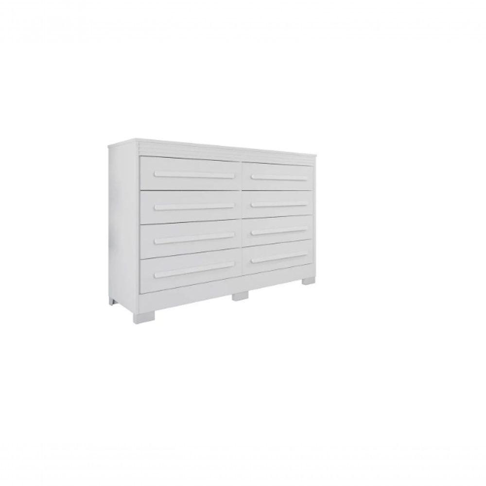 Cômoda Califórnia 8 Gavetas 100% Mdf Branco - Benetil - 2