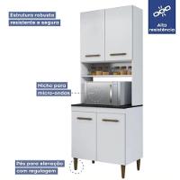 Paneleiro Torre Quente Atenas 4 Portas Kaiki Móveis - Branco - 3