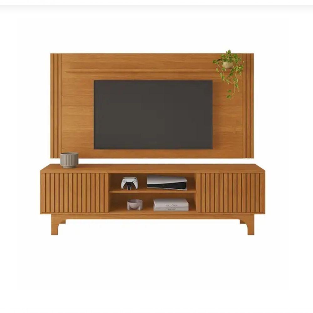 Rack Com Painel Tv Até 70" Trunfo Jcm Movelaria - Cinamomo - 3