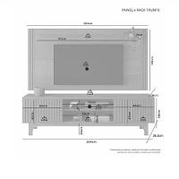 Rack Com Painel Tv Até 70" Trunfo Jcm Movelaria - Cinamomo - 2