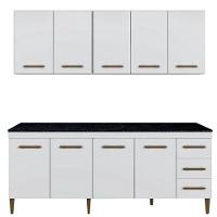 Cozinha Completa Atenas 9 Portas 3 Gavetas Kaiki Móveis - Branco - 2