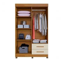 Guarda Roupa Copacabana New 4 Portas Com Espelho Benetil Móveis - Cinamomo/off - 2