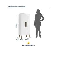 Armário Multiuso 2 Portas 3 Prateleira Paraná Kaiki Móveis - Branco