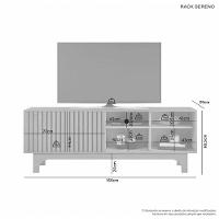 Rack Sereno Para Tv Até 70" Jcm Movelaria - Cinamomo/off