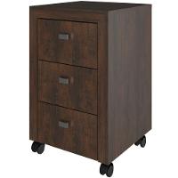 Gaveteiro Para Escritório 3 Gavetas Com Rodízios Rústico - 1