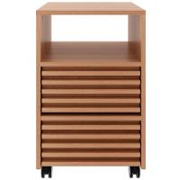 Gaveteiro Para Escritório 2 Gavetas Com Rodízios Amêndoa - 1