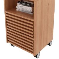 Gaveteiro Para Escritório 2 Gavetas Com Rodízios Amêndoa - 10