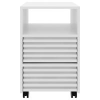 Gaveteiro Para Escritório 2 Gavetas Com Rodízios Branco - 1
