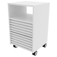 Gaveteiro Para Escritório 2 Gavetas Com Rodízios Branco - 8