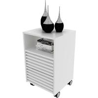 Gaveteiro Para Escritório 2 Gavetas Com Rodízios Branco - 9
