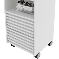 Gaveteiro Para Escritório 2 Gavetas Com Rodízios Branco - 10